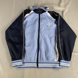 Loma‎ Italy Track Jacket L | Blue Black Retro Y2K Windbreaker Streetwear Vibes